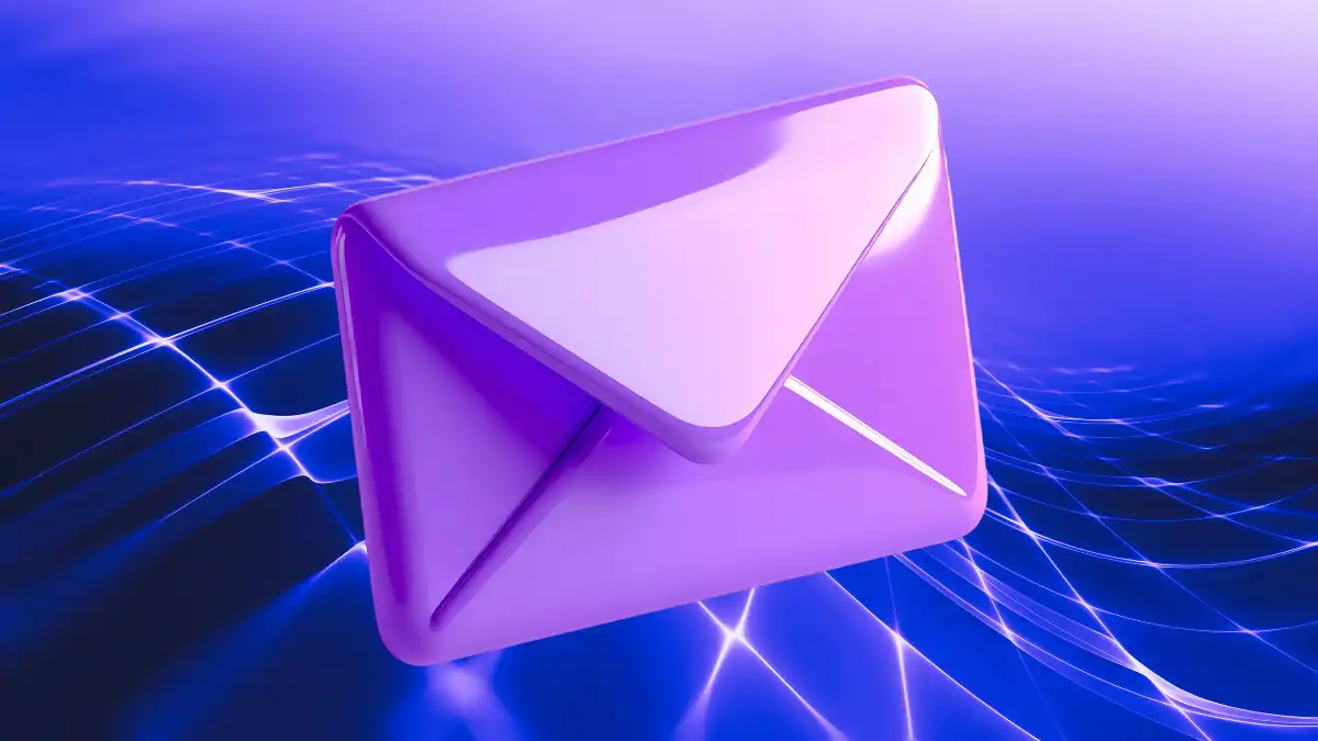 3D email icon on digital network background representing Microsoft Outlook outage and email delivery issues