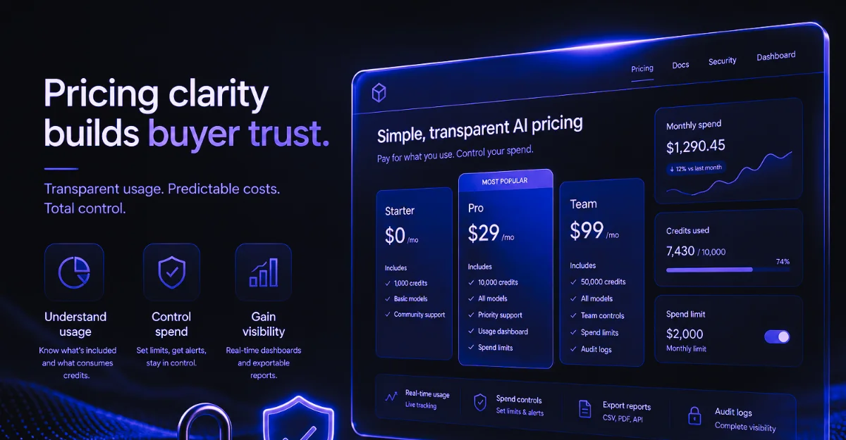 How AI SaaS Pricing Pages Build Buyer Trust Before a Demo