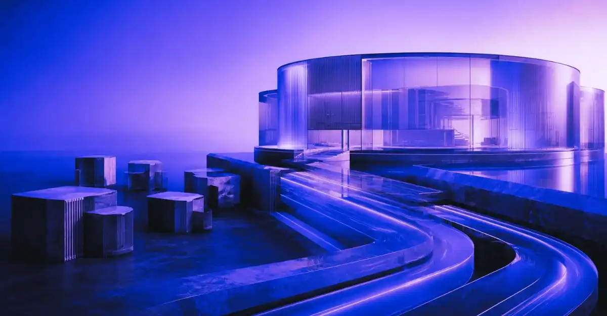 Premium abstract architectural scene showing platform pathways leading toward a controlled enterprise environment, representing how the Snowflake-Anthropic partnership may shift AI vendor evaluation toward approved data platforms.